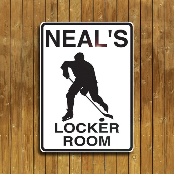 Personalized Hockey sign. Solid aluminum, custom made