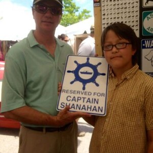 Personalized aluminum Captain sign image 3