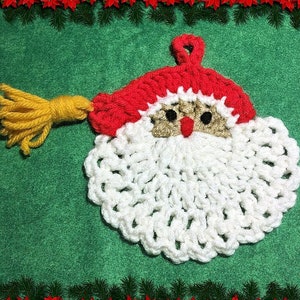 Santa Claus Coaster & Tree Ornament Crochet Pattern PDF Download E-book