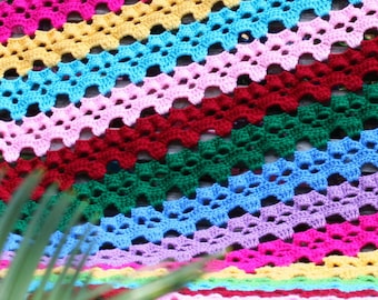 Skulls in a Row Afghan - Crochet PDF Pattern digital download