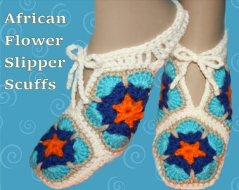 African Flower Slipper Scuffs