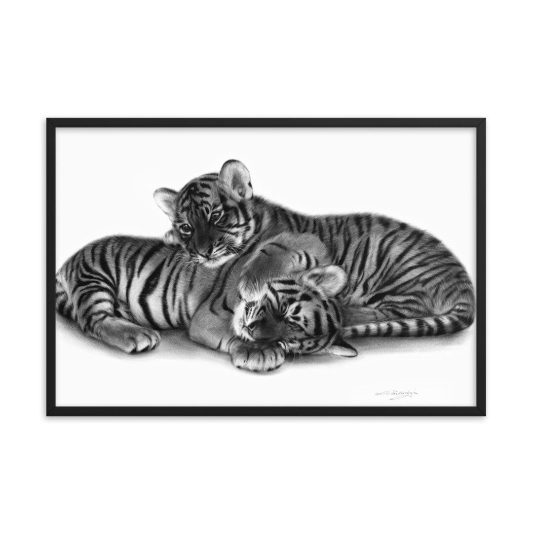 Nursery Decor, Nursery Wall Art, Tiger Art Framed Poster, Wall Art