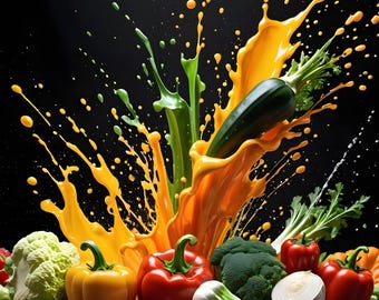 Vegetable Clipart Bundle: 10 JPGs,  (Digital Download)