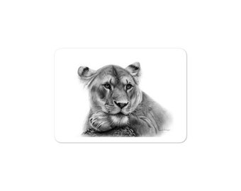 Beautiful Lioness Painting Bubble-free stickers