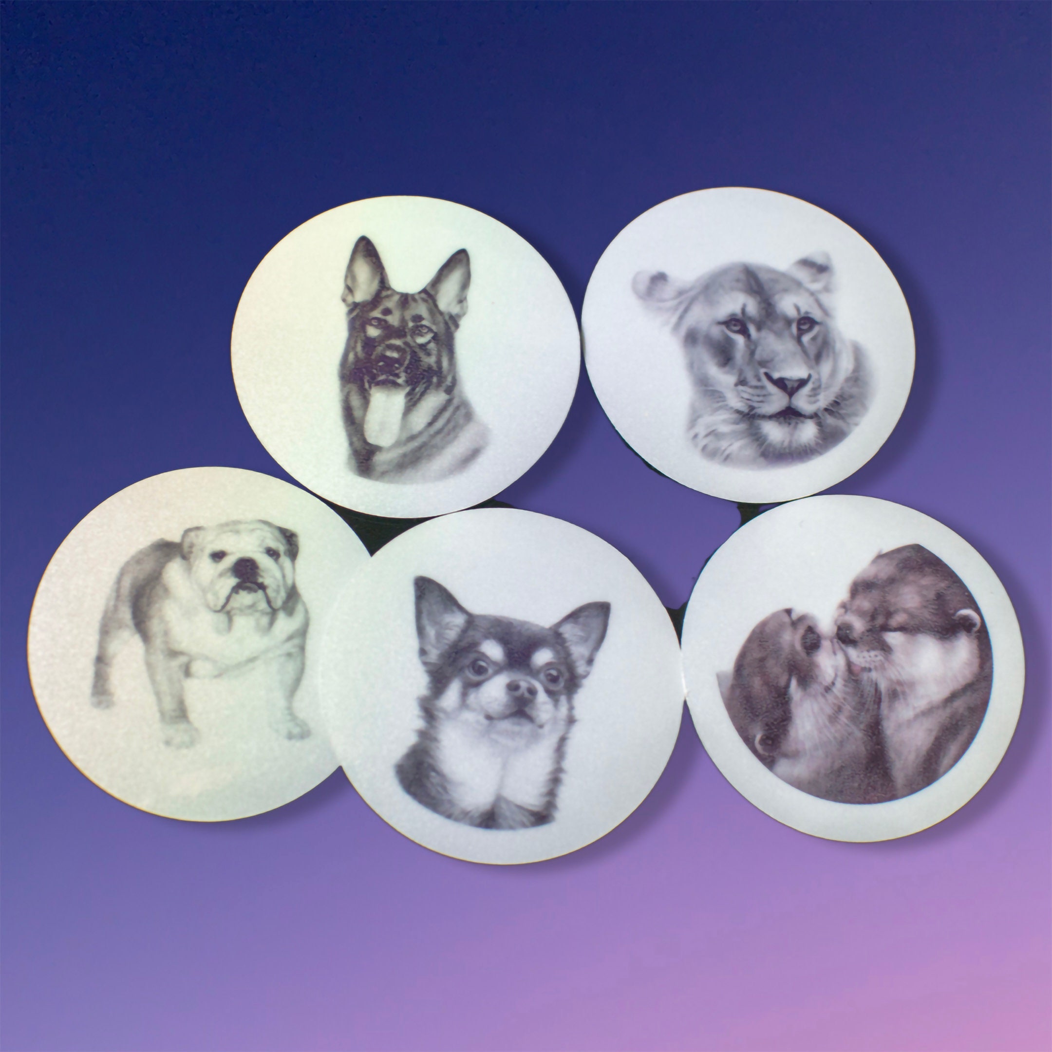 2 sets of 4 x Reflective Stickers Safety Stickers High Vis Visibility PAW PRINT 