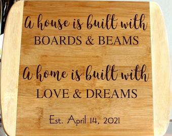 Custom Cutting Board Realtor Closing Gift Promo Board Engraved Appreciation Gift Housewarming Hostess Gift Personalized Cutting Board