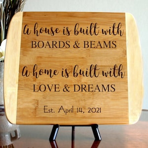 Engraved Bamboo Cutting Board, Realtor Closing Gift, Housewarming Present