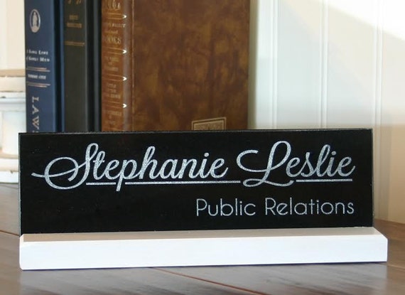 Custom Deskdesk Name Plate Customized Granite Desk Name Sign Etsy