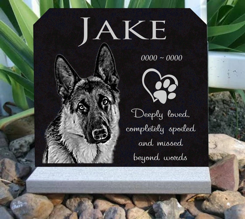 Pet Memorial Headstone Grave Marker 12 x 6 Inch or 12 x12 Etsy