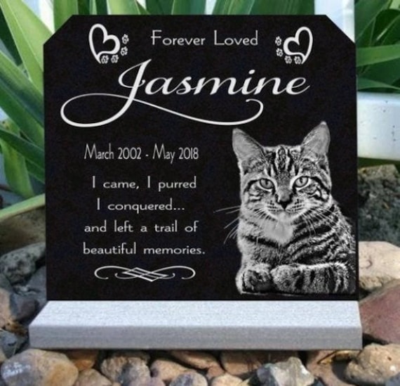 Beautiful Pet Memorial Grave Marker ~ Laser Engraved Gravestone for ...