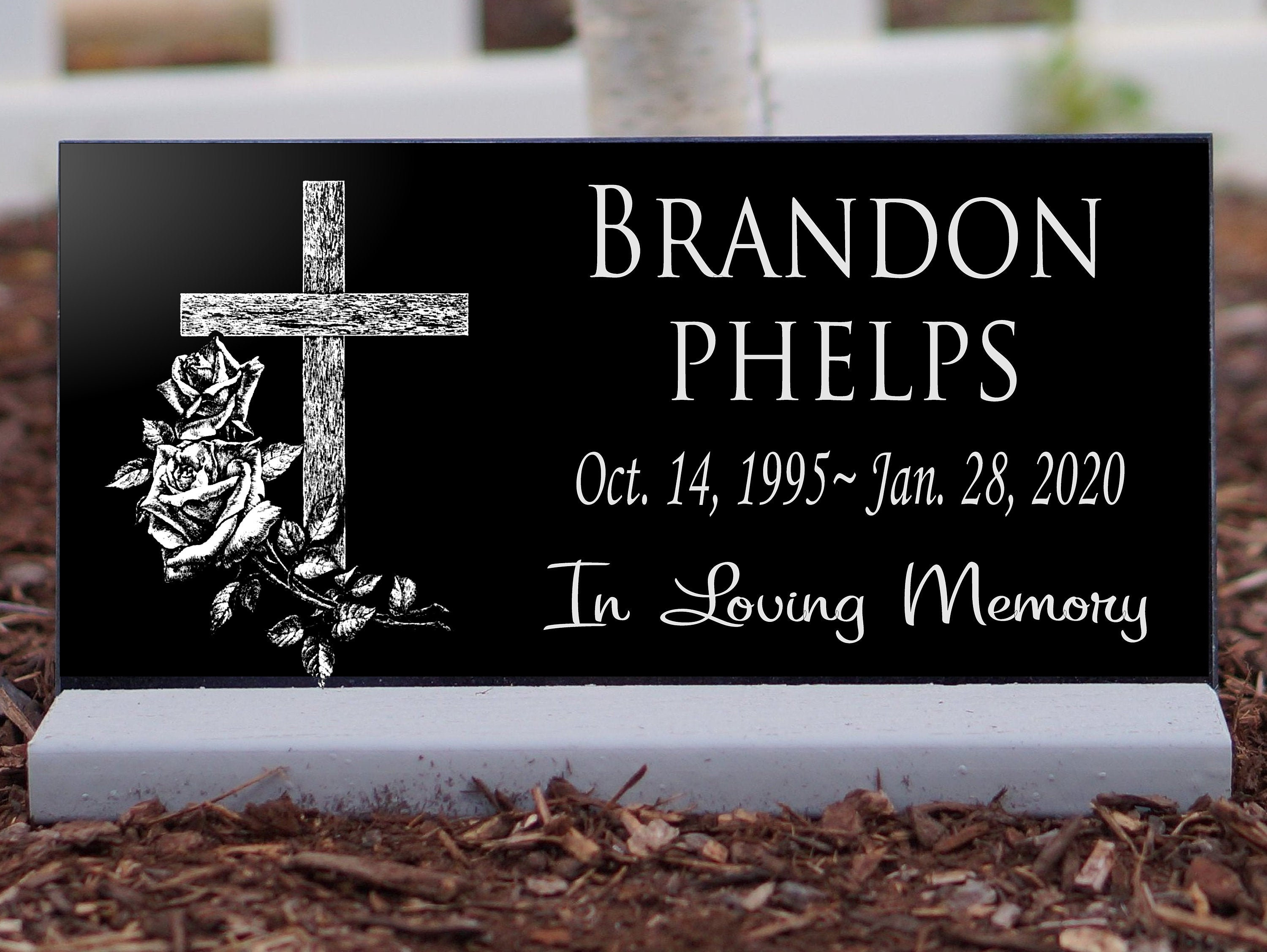 Affordable Human Headstone Grave Marker Granite Garden Stone Etsy