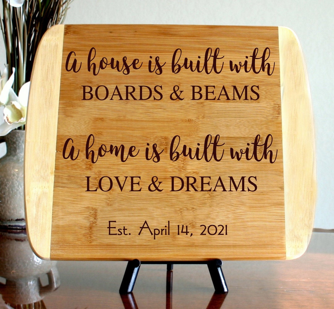 Custom Cutting Board Realtor Closing Gift Promo Board Engraved