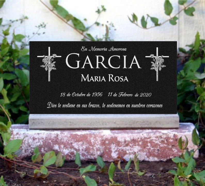 Affordable Human Headstone Spanish Grave Marker Granite Garden Etsy