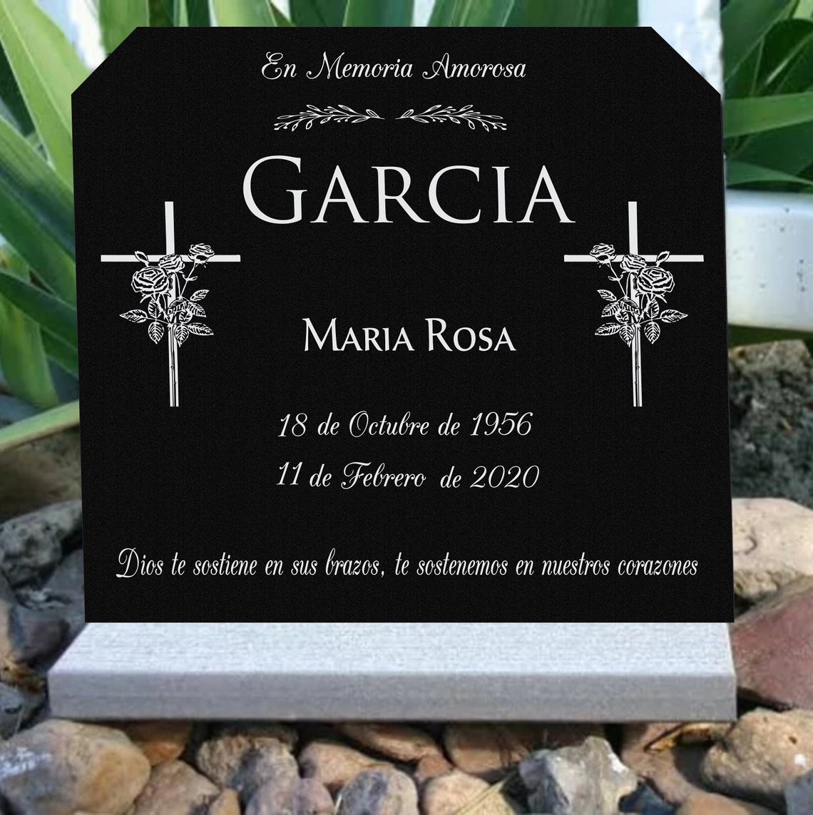 Affordable Human Headstone Spanish Grave Marker Granite Garden Etsy