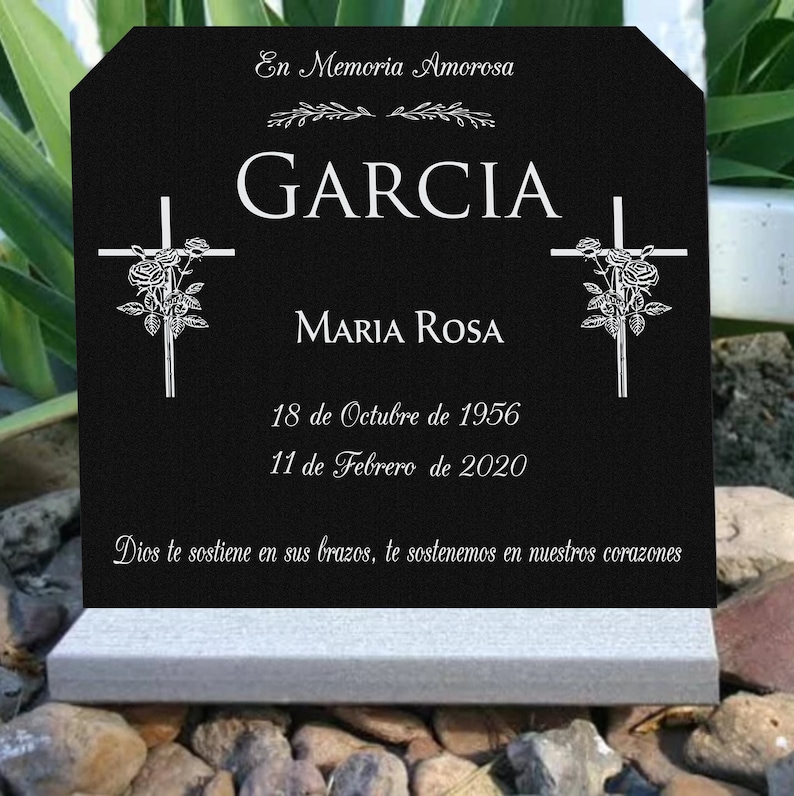 Affordable Human Headstone Spanish Grave Marker Granite Garden Etsy