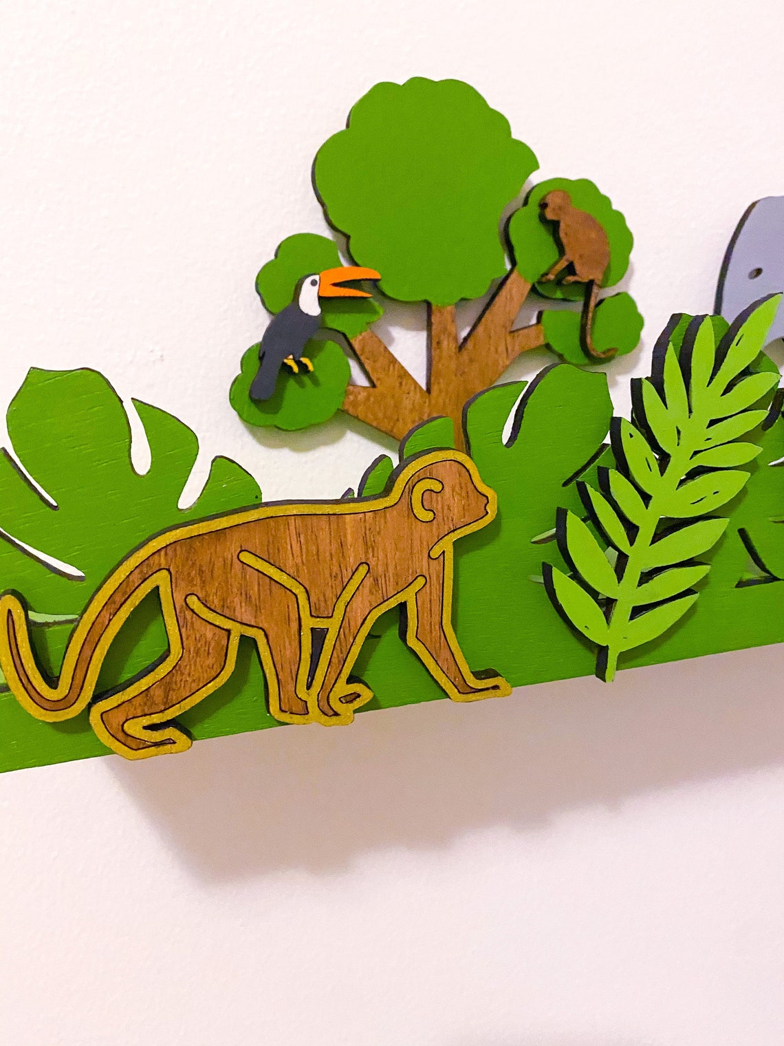 Jungle Shelf Jungle Nursery Decor Nursery Bookshelf Jungle Etsy
