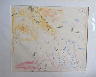 Original Pastel Painting: Abstract Feminine Art, Soft Colors