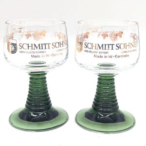 Vintage German Wine Glassware
