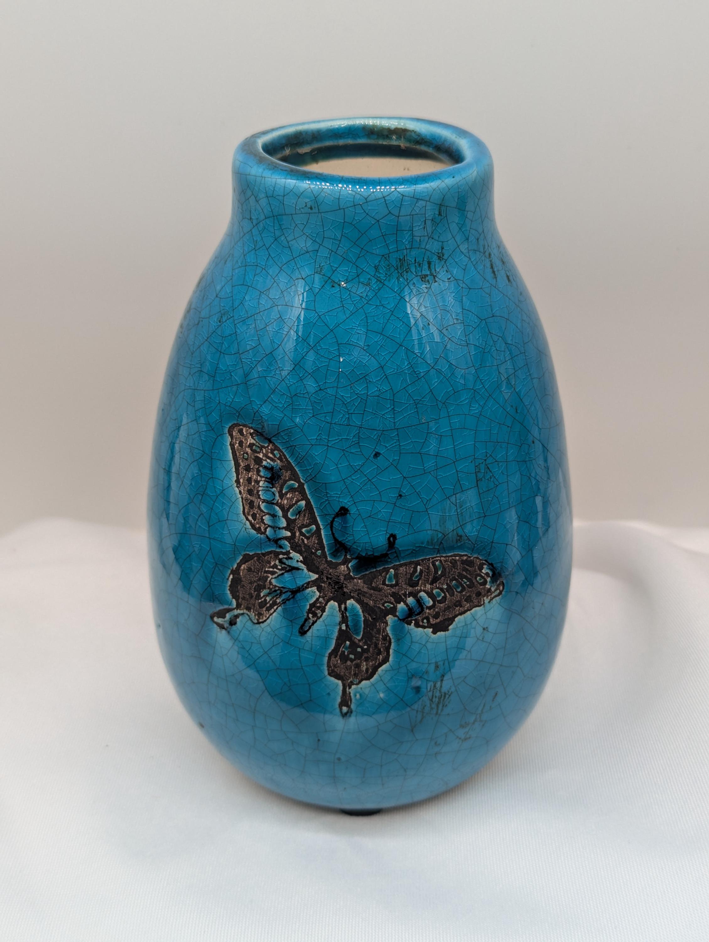 Vintage Turquoise Vase - Etsy