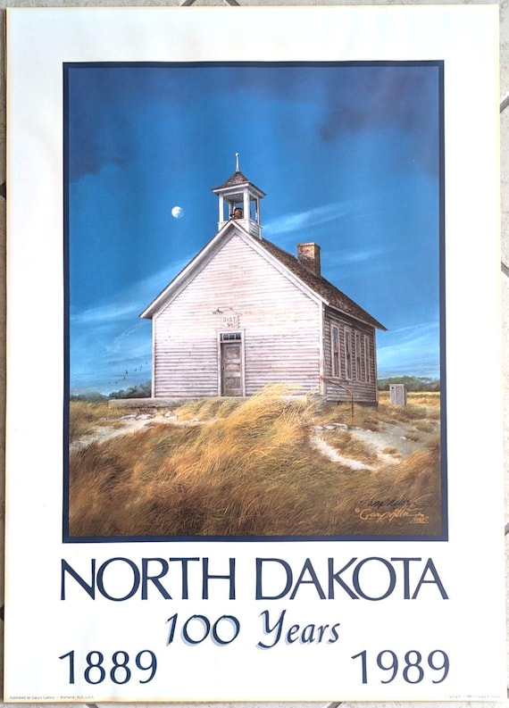 Signed North Dakota Centennial Print: Gary P. Miller Schoolhouse