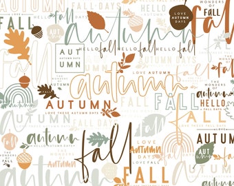Autumn to Fall Words Set: Photoshop Brushes, Photo Overlays, Digital Cut Files and Clip Art