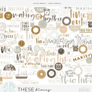 These Times Set: Photoshop Brushes, Photo Overlays, Digital Cut Files and Clip Art