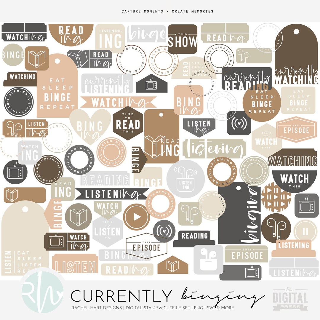 Currently Binging Elements Set: Photoshop Brushes, Photo Overlays ...