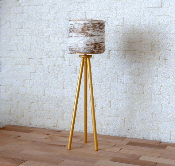 1/6 Scale Dollhouse Floor Lamp With Led Light Included. Gold Etsy