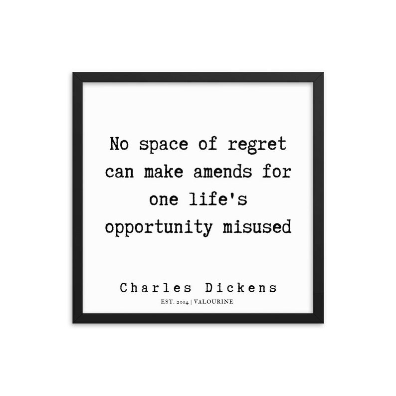 Framed Print Literary Quotes 190722 Charles Dickens Quotes 52