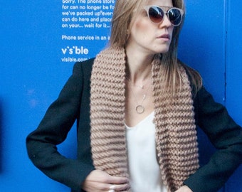 Long Knit Scarf -Open Ended Long Scarf - Unisex Chunky Scarf - Textured Knit Scarf - THE BIGO SCARF - Big Knits Scarf - Long Scarf