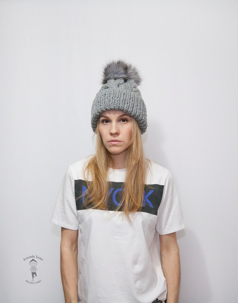 large pom pom hat