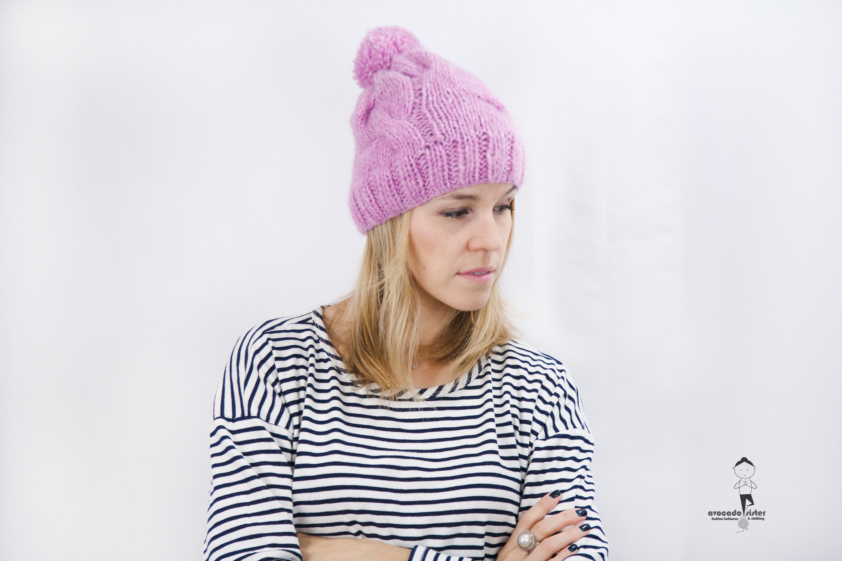 cable knit beanie baby