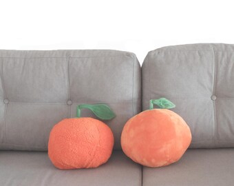 Semi-Flat Clementine, Fruit Pillow by Florfanka