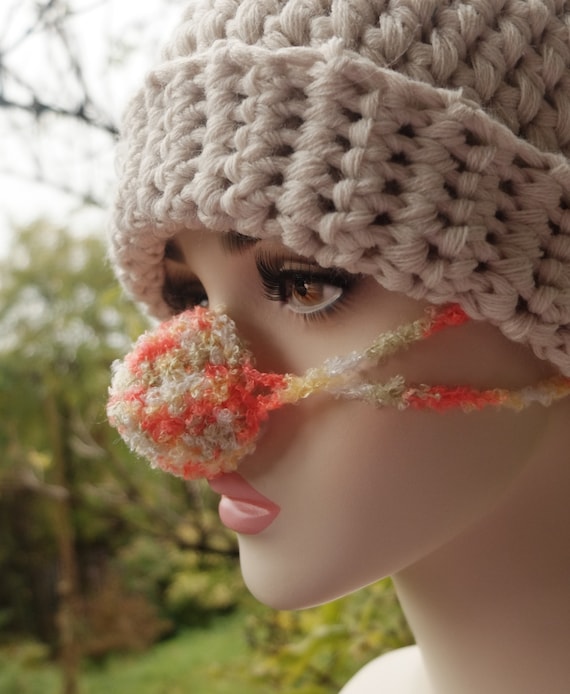 Chauffe-nez confortable au crochet : : Mode