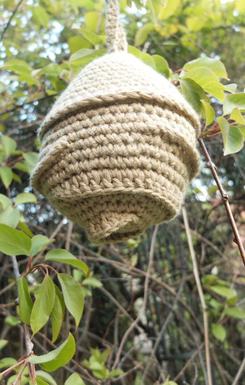 Fake Nest Decoy Deterrent Crochet Wasp Nest Etsy