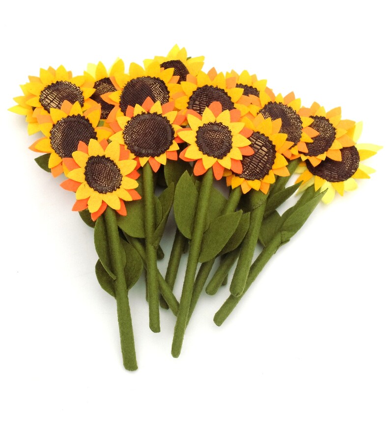 Felt Sunflower Textile Flower Fabric Toy for Kids Pretend Etsy