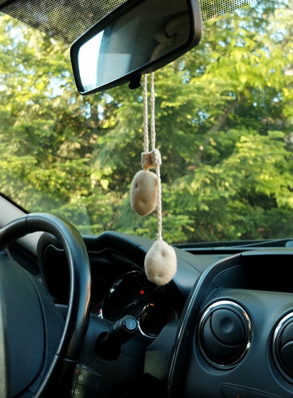 Petites pommes de terre, décor suspendu de miroir de voiture, cintre de  rétroviseur, pendentif pour voiture, décor de voiture drôle, cadeau pour  agriculteur, fête de la pomme de terre, Florfanka 