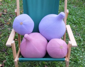 Fig Pillow, Big Fig Cushion, Fleece Fig, Stuffed Fig, 3D Food Pillow, Fruit Art, For Fruit Lovers, Tropical Fruit, Wedding Gift, Florfanka