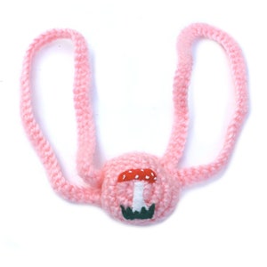 Pink Nose Warmer, Cute Toadstool, Lovely Nosie Mitten, Acrylic Face Heating, Gift for Her, Outdoor Nose Heater, For Cold Days