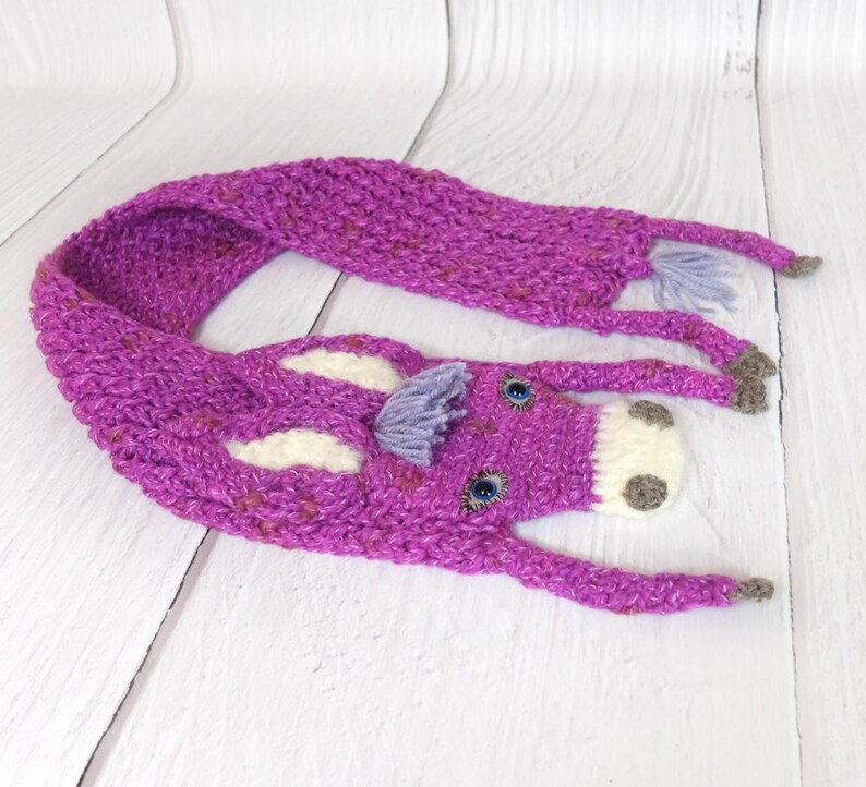 Christmas Gift Animal Scarf Donkey Scarf Scarf for Child Burro Etsy
