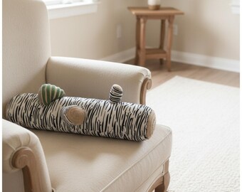 Soft Birch Log with Fungus, Tree Trunk Pillow, Birch Branch Cushion for Woodland Lovers, Florfanka