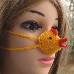 Huhn Nasenwärmer, Bauer Nosie, Witz Nasenhut, Ostergeschenk, lustige Nasenwärmer, Outdoor-Aktivitäten, Schulmaskottchen, Häkelzubehör