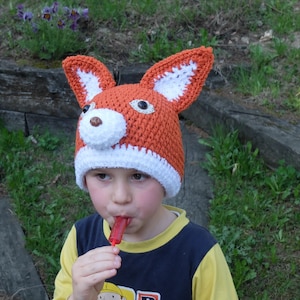 Red Fox Animal Hat Child Hat Beanie Hat Red Fox Hat Hat with Ears Toddler Hat Crochet Hat Warm Hat Woodland Animal For Fox Lovers Kids Gift