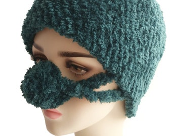 Kuscheliger Nasenwärmer, gehäkelte Nasenmütze, lustiges Weihnachtsgeschenk, Wintersport Gadget, Gag Geschenk für Freund, Florfanka