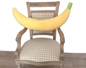 Velvet Banana Pillow, Huge Stuffed Fruit, Gift for New House, Florfanka