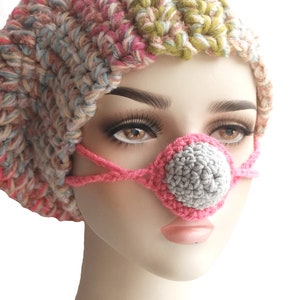 Cold Nose, Outdoor Accessory, Winter Gift, Crochet Nose Hat, Nose Muff, Nose Warmer, Nose Cover, Christmas Gift, Winter Walking, For Her