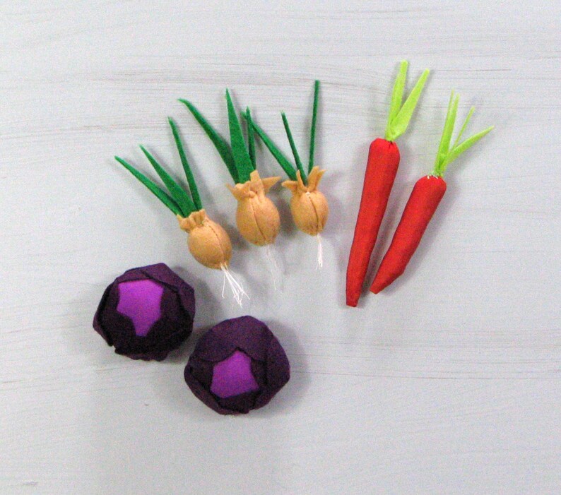 SMALL SIZE Felt Onion Toy Vegetable Fabric Veggies For Kids | Etsy