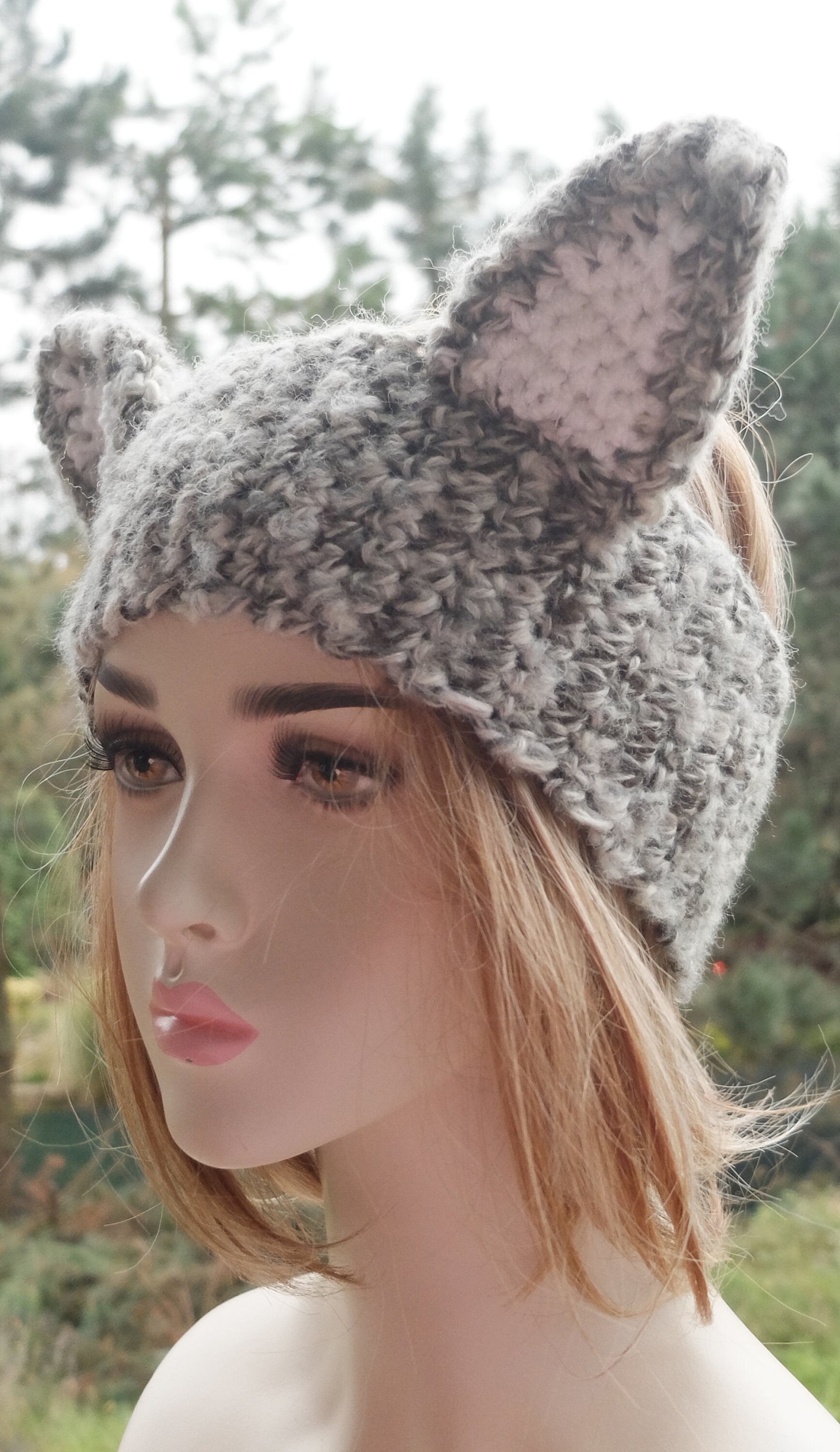 SAIIURV 4 Pcs Accessoires Costume de Loup pour Enfant Adulte Oreilles de Loup Queue Gants Masque Déguisement Loup Garou pour Halloween Carnaval Fête Cosplay (Gris