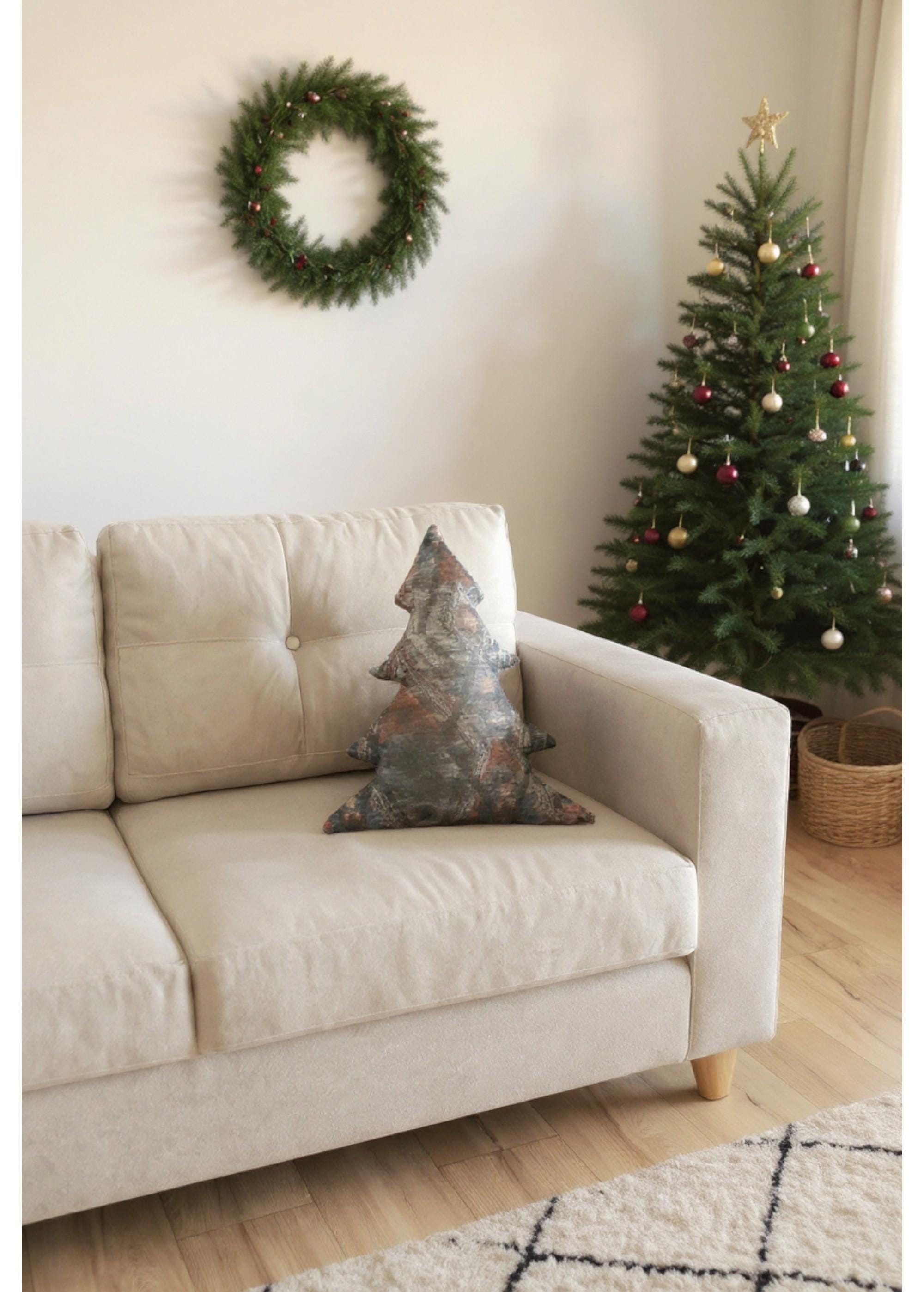 Cuscino Peluche Albero Di Natale 45 Cm – Decorazione Morbida Per Divano E Auto