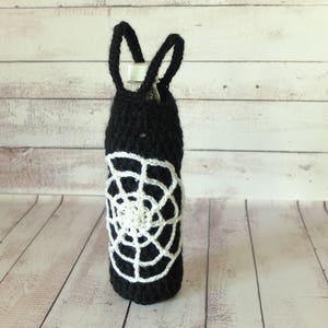 Halloween, Gift for KIds, Spiderweb Decor, Crochet bottle cozy, Halloween bottle holder, Water bottle sleeve